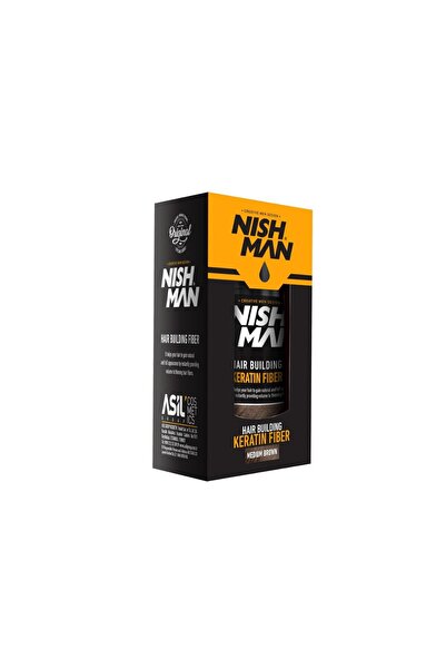 NISHMAN Seyrek Saç Kapatıcı Dolgunlaştırıcı Keratin Fiber Topik / Orta Kahve ...