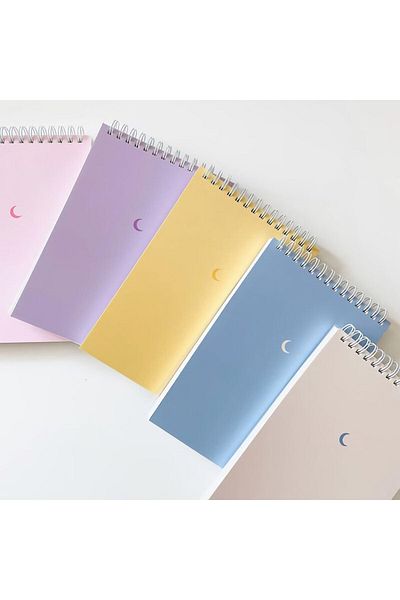 AKILLICA Set of 5 Notebooks 10 X 13.5 Cm Unlined Notebook Cardboard Cover Spiral Notebook Notebook