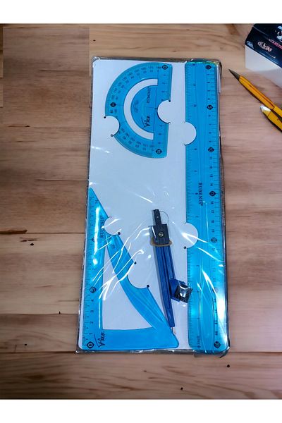 SEYFİKİRTASİYE BREAKFREE RULER SET 30 CM PERGEL CONDUCTOR BEAM RULER PLASTIC FLEXIBLE GEOMETRY SET