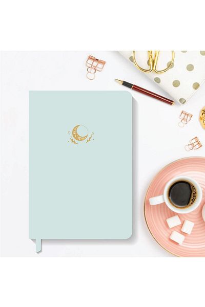 AKILLICA Notebook Hard Cover Dotted Notebook 13,5x20 Cm Hardcover Notebook Turquoise