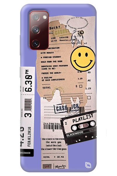 WANNA PROTECT Samsung A03S Lilac Velvet Playlist Patterned Silicone Phone Case