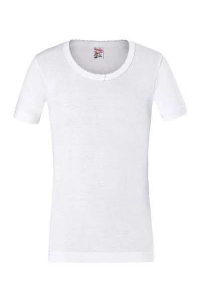 Namaldı Girl's Rib Cotton Half Sleeve Undershirt 4 Pieces