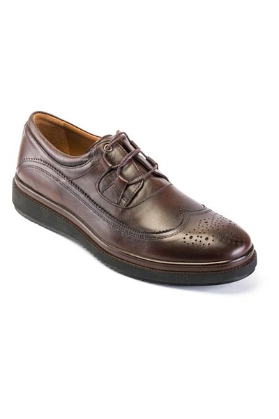 LUCIANO BELLINI C-4613 Brown Skin Leather Eva Sole Shoes