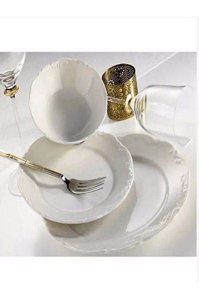 Kütahya Porselen San Marco 24-Piece Dining Set for 6 People