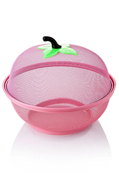 FAYA HOME Elma Şekilli Pembe Metal Figürlü Meyvelik
