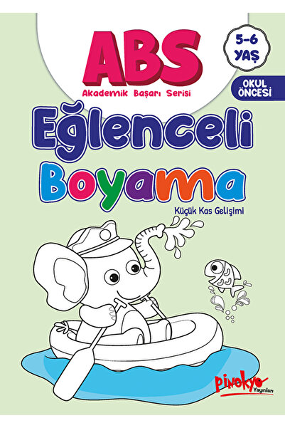 Pinokyo Yayınları AKADEMİK BAŞARI SERİSİ EĞLENCELİ BOYAMA 5-6 YAŞ 32 SAYFA