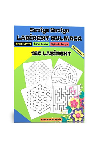 Enine Boyuna Eğitim كتاب البحث عن المتاهة من Level Level (مع هدية قلم رصاص)