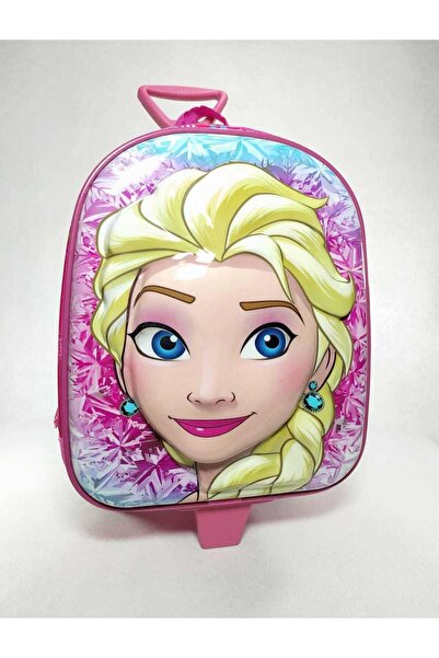 Ezem Store Τσάντα νηπιαγωγείου για κορίτσια σε ροζ χρώμα με ρόδες