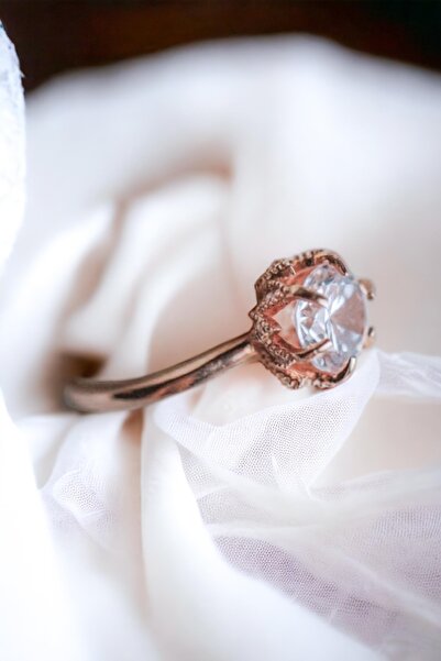 Soprano Silver Tek Taşlı Lotus Yüzük 925 Ayar Gümüş