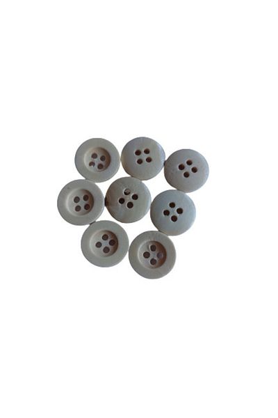 hobim42 Natural Wooden Button 8 Pieces 1.8 Cm Wooden Button