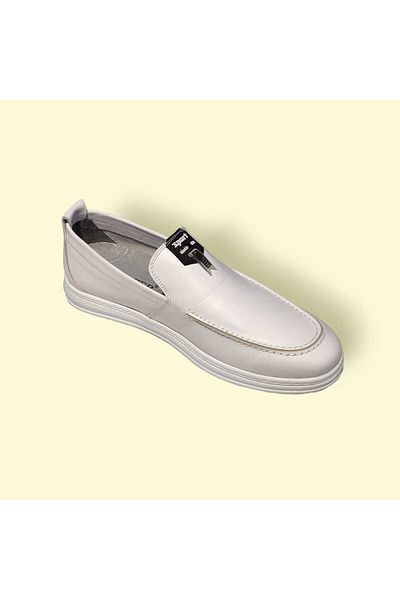Voyager 5606 ΛΕΥΚΟ ΑΝΔΡΙΚΟ SNEAKER Κομψό ΜΟΝΤΕΛΟ ΚΛΑΣΙΚΟ/ΑΘΛΗΤΙΚΟ ΓΝΗΣΙΟ ΔΕΡΜΑ Κατάλληλο για