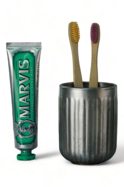 Evene Toothbrush Holder Toothbrush Holder Toothbrush Stand Toothbrush Holder Silver Antique Model 11
