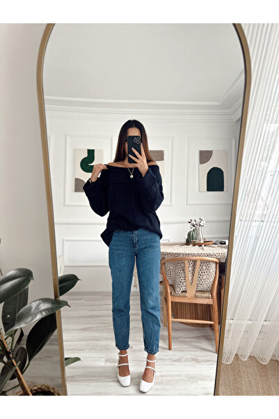 ZF BUTİK pulover cu umăr deschis îndoit