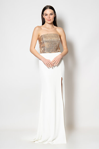 RENGIN Büstiyeri komple taşlı etekli ikili abiye takım