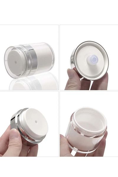 SARFEX Cosmetic Jar Cream Box Acrylic Cream Vacuum Bottle Press Style Cream Box
