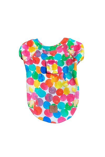 Bi Dolap Ponçik Bubble T-Shirt Colorful Soft Texture Summer Fabric Cat Dog Apparel & T-Shirt