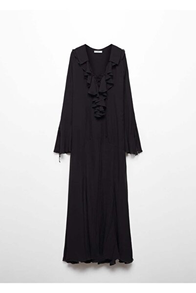 MANGO Woman Geniş Kollu Volanlı Elbise