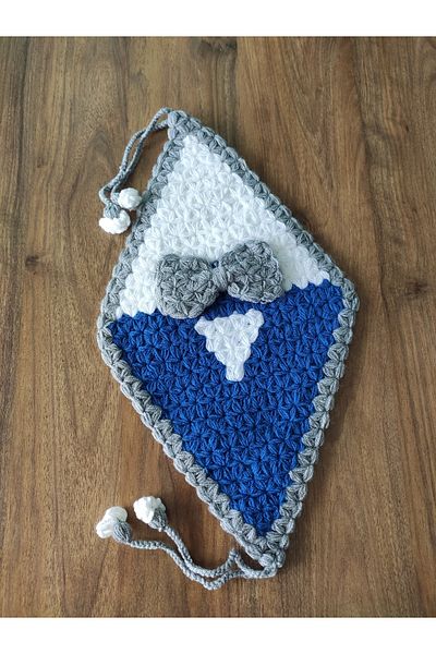 HANIMKIZ Hand Knitted Dowry Bow Tie Detailed Groom Washcloth