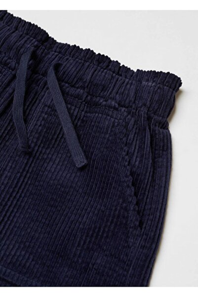 MANGO Kids Fitilli Kadife Paperbag Şort