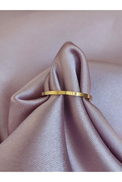 Quella Takı STEEL Plain Thin Gold Wedding Ring