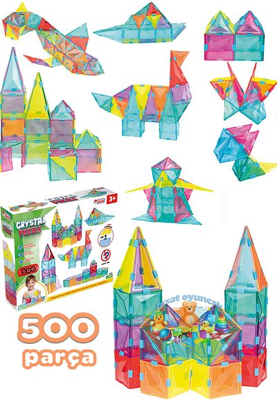 Fırsat Oyuncak Crystal Puzzle 500 Pieces Toy Geometry Shapes Educational Intelligence Developer