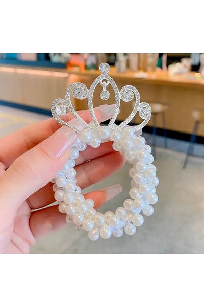 synshop Elsa Frezon Queen of Snows - Printesa Pearl pentru copii cu coroana coc si cadou elastic
