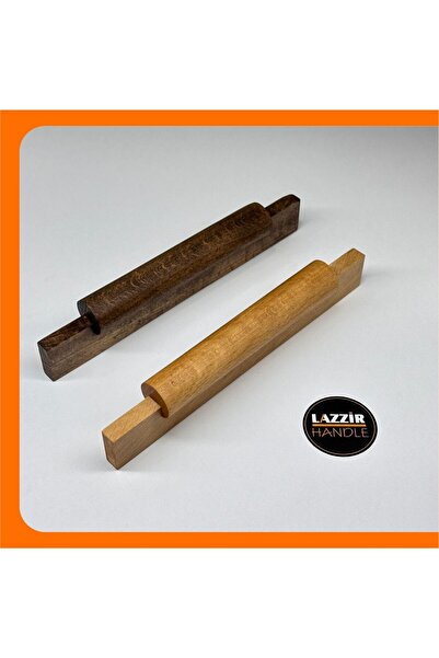 lazzir handle Ahşap Kulp Yuvarlak Kısa Ekstra Kulp (192 MM)-dolap Kulpu Çekmc...