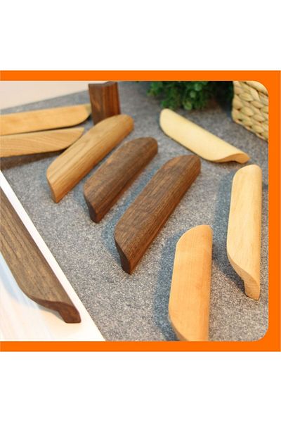 lazzir handle Wooden Half Moon Handle (128 MM) - Cabinet Handle Drawer Handle 128 Mm