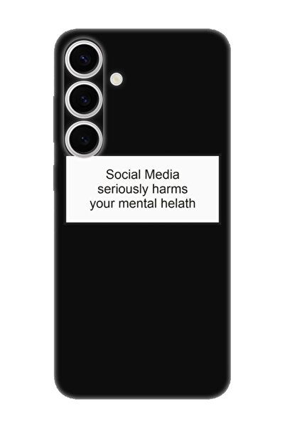 frondcase حافظة هاتف سامسونج S24 بلس للوسائل الاجتماعية باللون الأسود