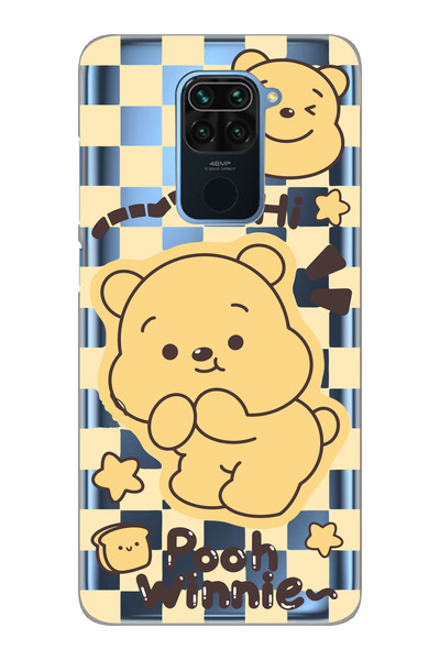 Magic Ring Xiaomi Redmi Note 9 Uyumlu Winnie The Pooh Desenli Şeffaf Telefon ...