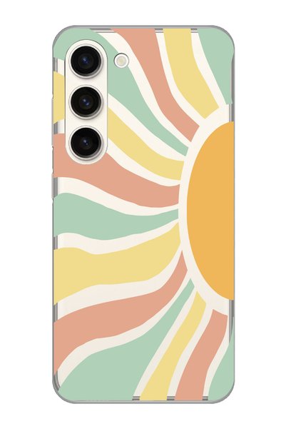 Magic Ring Samsung Galaxy S23 Compatible Sun Pattern Transparent Phone Case