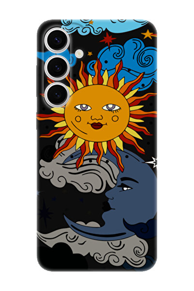 frondcase حافظة هاتف سامسونج S24 بلس الشمس والقمر باللون الأسود