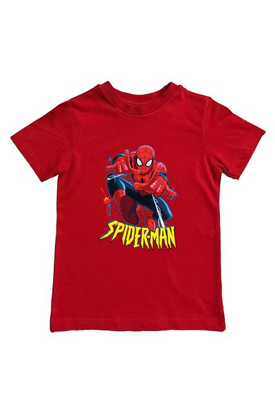 SPIDERMAN printed spider-man cotton combed cloth summer children's T-shirt