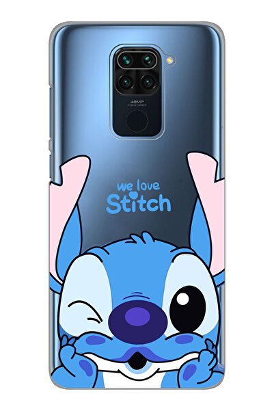 Magic Ring Xiaomi Redmi Note 9 Uyumlu We Love Stitch Desenli Şeffaf Telefon K...