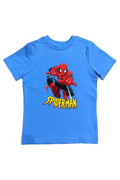 SPIDERMAN tricou copii de vara din stofa pieptanata din bumbac tip spider-man imprimat