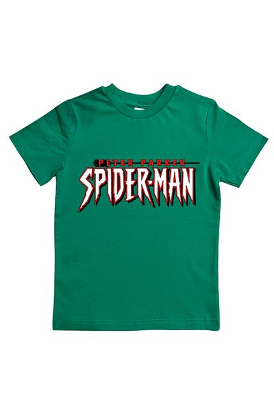 SPIDERMAN лятна детска тениска от памучен пениран плат с щампа на човек паяк