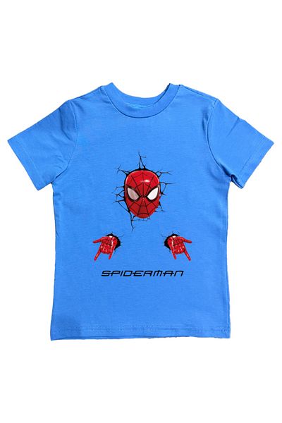 SPIDERMAN tricou copii de vara din stofa pieptanata din bumbac tip spider-man imprimat