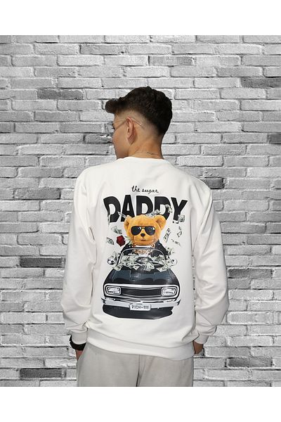 Gölge Store Teddy Back Printed Slimfit Unisex Sweatshirt