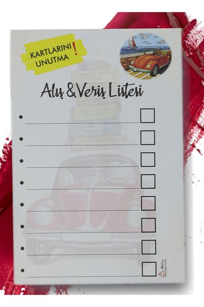 Dikkat Ajans قائمة التسوق المغناطيسية (50 قطعة) بنمط الفوسفوس (5 قطع)