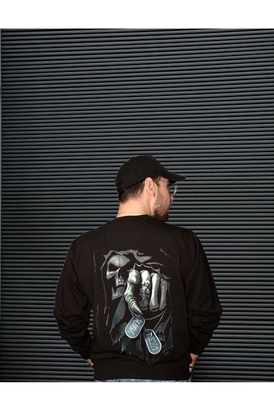Gölge Store Skull Printed Slimfit Unisex Sweatshirt