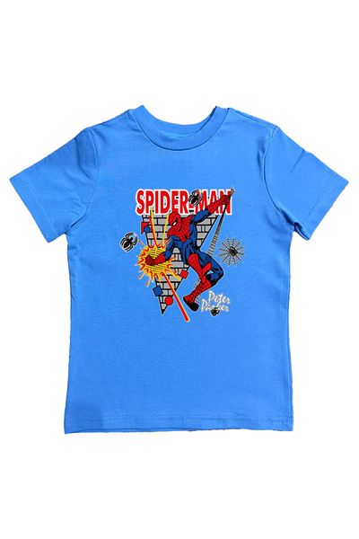 SPIDERMAN tricou copii de vara din stofa pieptanata din bumbac tip spider-man imprimat
