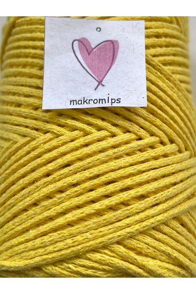 Makromİps MACROME STRING (250gr-185m-2mm) PREMIUM COTTON COTTON ROUND HOBBY BAG STRING STRING