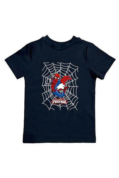 SPIDERMAN лятна детска тениска от памучен пениран плат с щампа на човек паяк