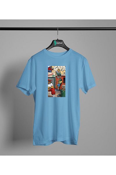 CACTUS COLLECTION Тениска с 9-цветен уличен щампа CACTUS MAN, 100% памук