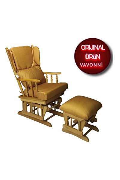 vavonni Sallanan Sandalye Sallanan Koltuk Tv Koltuğu Dinlenme Koltuğu Doğal Ahşap Iskelet /09