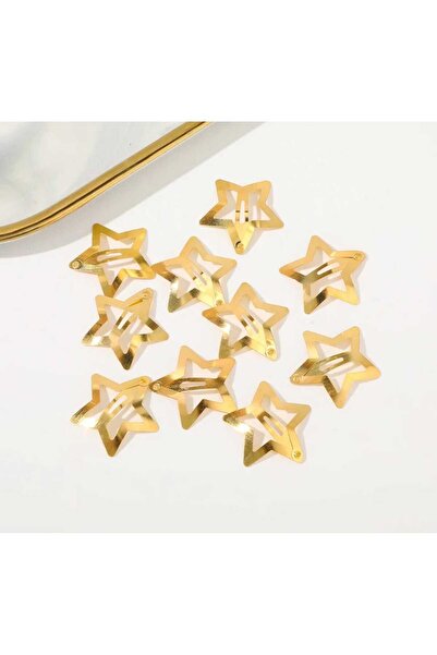MİNAHOBİ 20 bucăți Cataramă Star Snap - Y2k Star Style, placată cu nichel