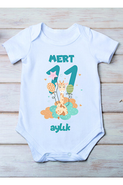 SPACE DRESS Special Name Written on Your Baby 11 Months Men's Bodysuit
