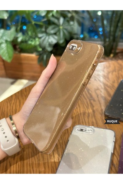 POWELL iPhone 7Plus 8Plus Compatible Silvery Silicone Glitter Camera Protected Janjan Shock Absorbing Colorful Case