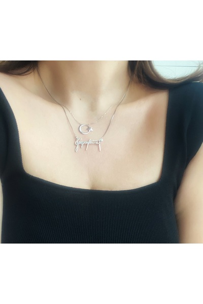 Zeyn 2li gümüş kolyemiz Gazi Mustafa Kemal Atatürk imzalı ve Ay Yıldızlı Türk...