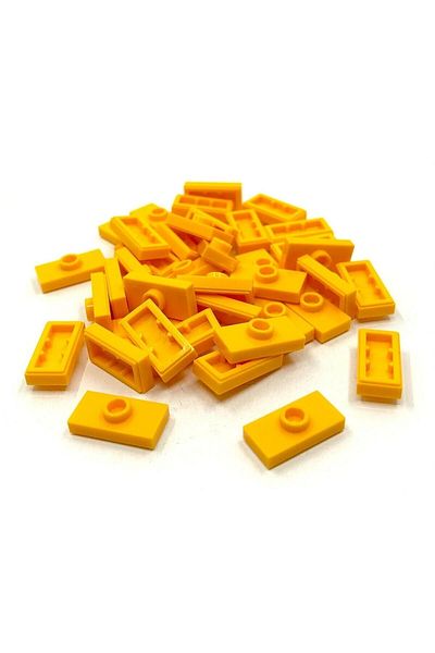 LEGO 1 X 2 Jumper Light Orange Tile Brick - 8 Pieces to Send